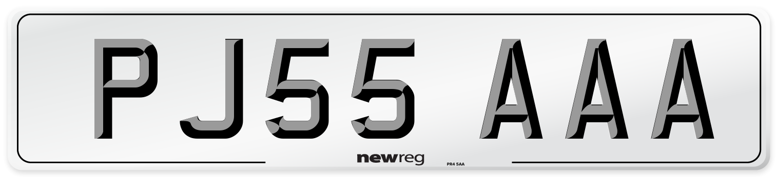 PJ55 AAA Number Plate from New Reg